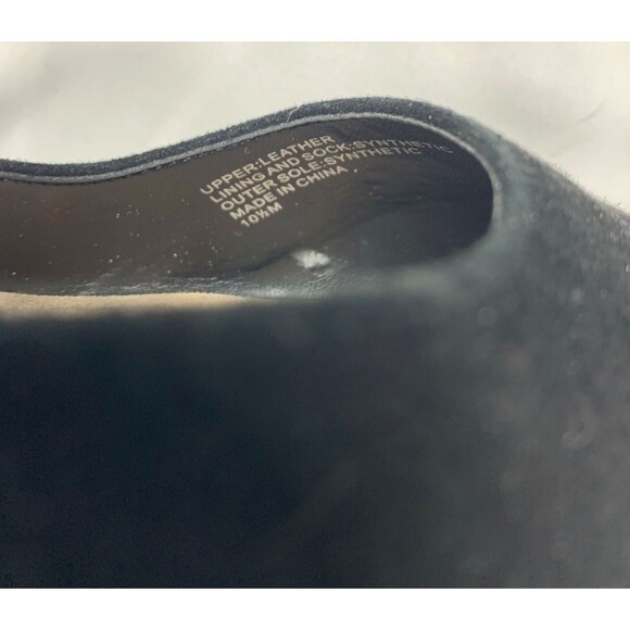 Banana Republic Black Suede Embellished Strap Mary Jane Mule Flats Size 10.5 - Picture 2 of 7